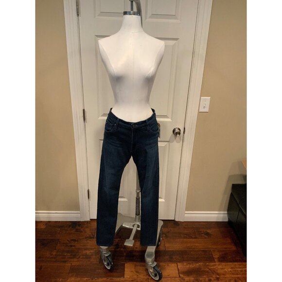 Adriano Goldschmied Dark Wash The Farrah Skinny High-Rise Skinny Blue Jean Sz 30 - Picture 2 of 8